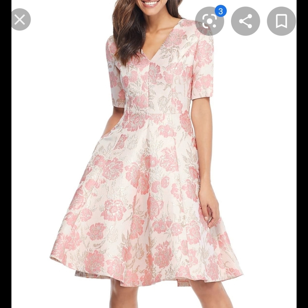 New Gal Meets Glam Adair Rose Jaquard Dress